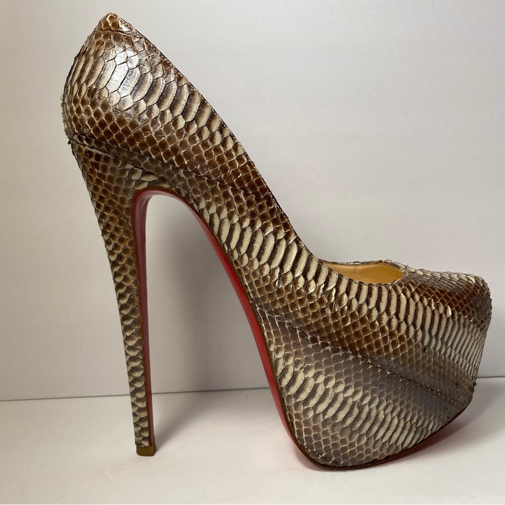 Christian Louboutin Daf daffodil heels pumps snake 39 8.5 - Picture 2 of 10